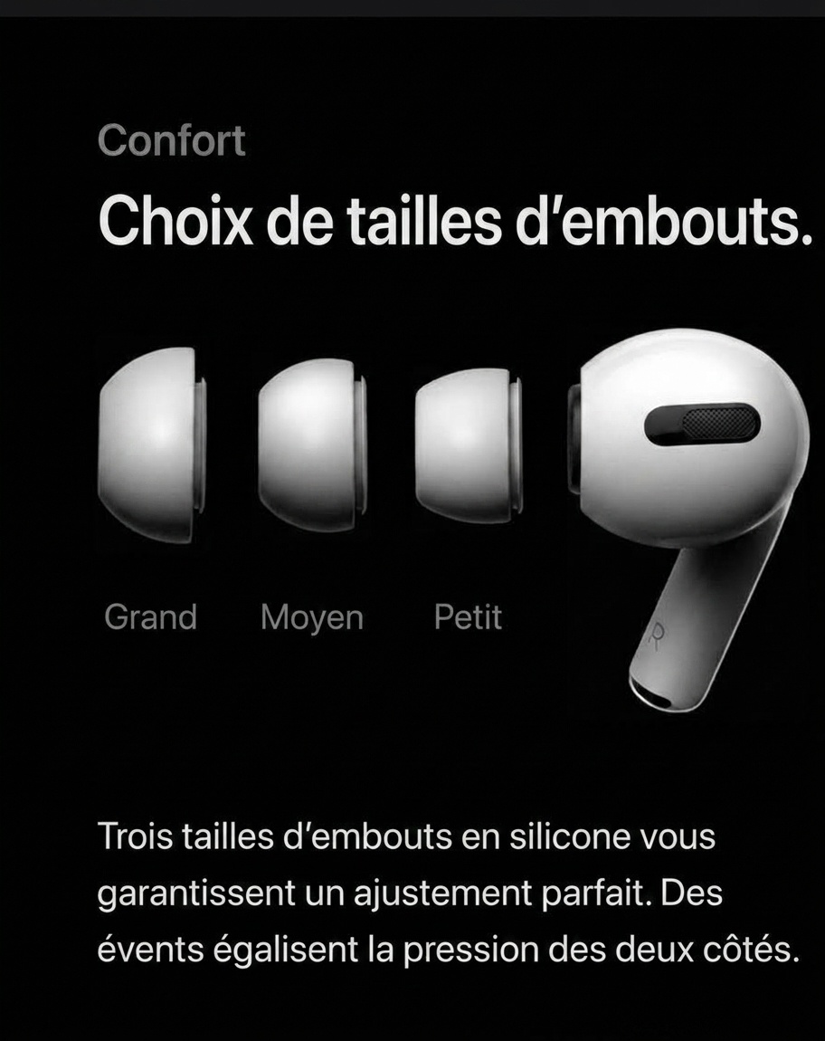 Écouteurs intra-auriculaires sans fil avec étui de chargement - Blanc - Pro2 6e génération