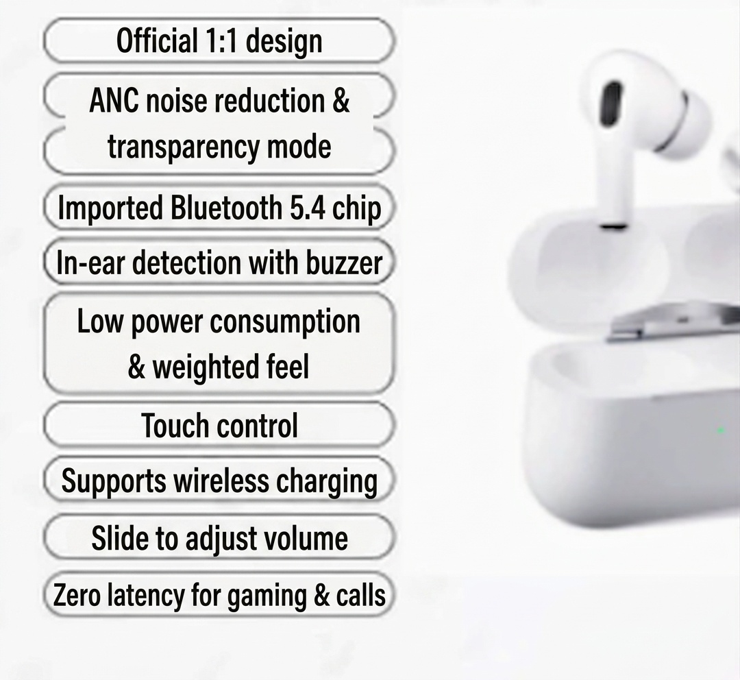 Wireless In-Ear Earbuds with Charging Case - White - Pro2 6th Gen
