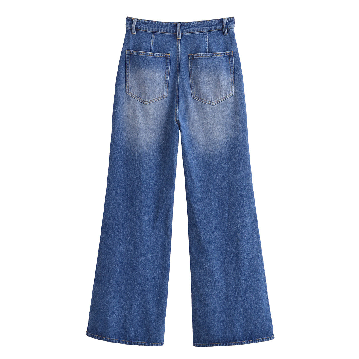 Women's Flare Leg Jeans - Classic Mid-Rise Denim KUN-00001