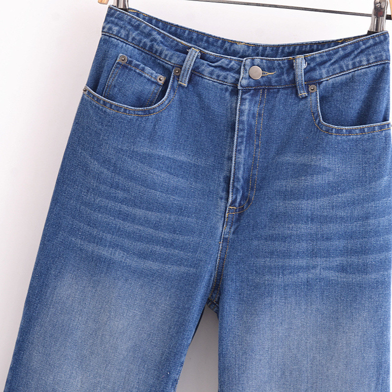 Women's Flare Leg Jeans - Classic Mid-Rise Denim KUN-00001