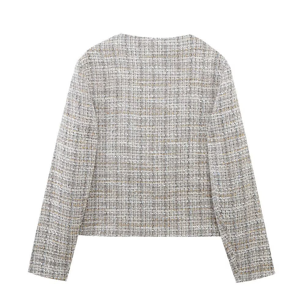 Conjunto de blazer y falda con textura para mujer - Estilo europeo KUN-00005