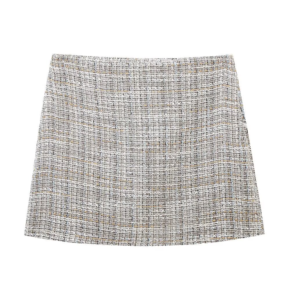 Conjunto de blazer y falda con textura para mujer - Estilo europeo KUN-00005