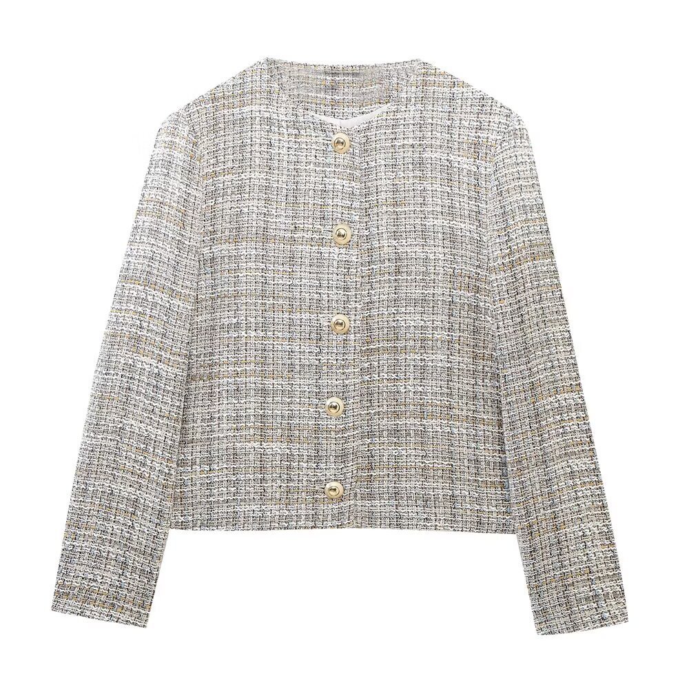 Conjunto de blazer y falda con textura para mujer - Estilo europeo KUN-00005