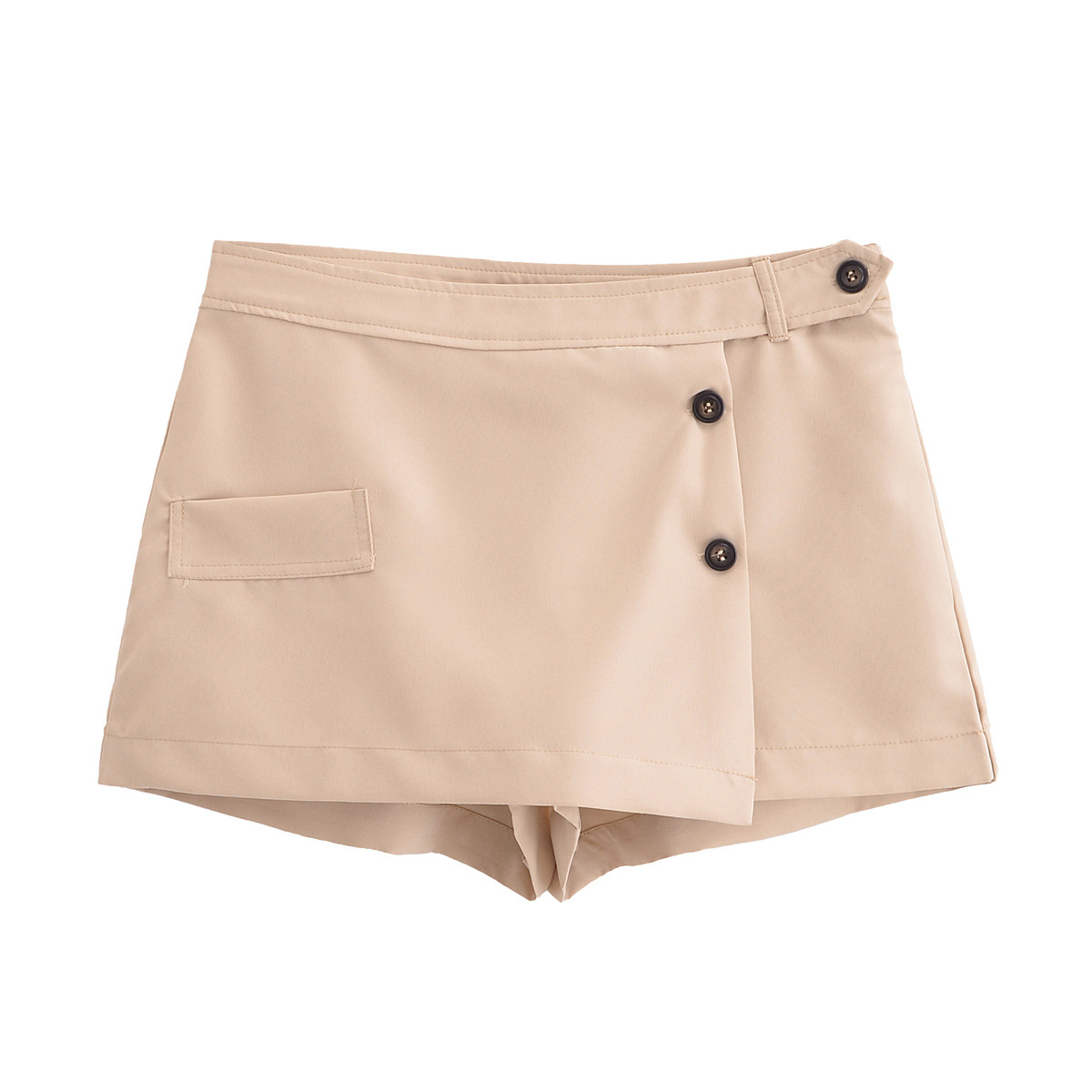 Women's Skirt Pants - Classic Fashion Button Detail KUN-00002