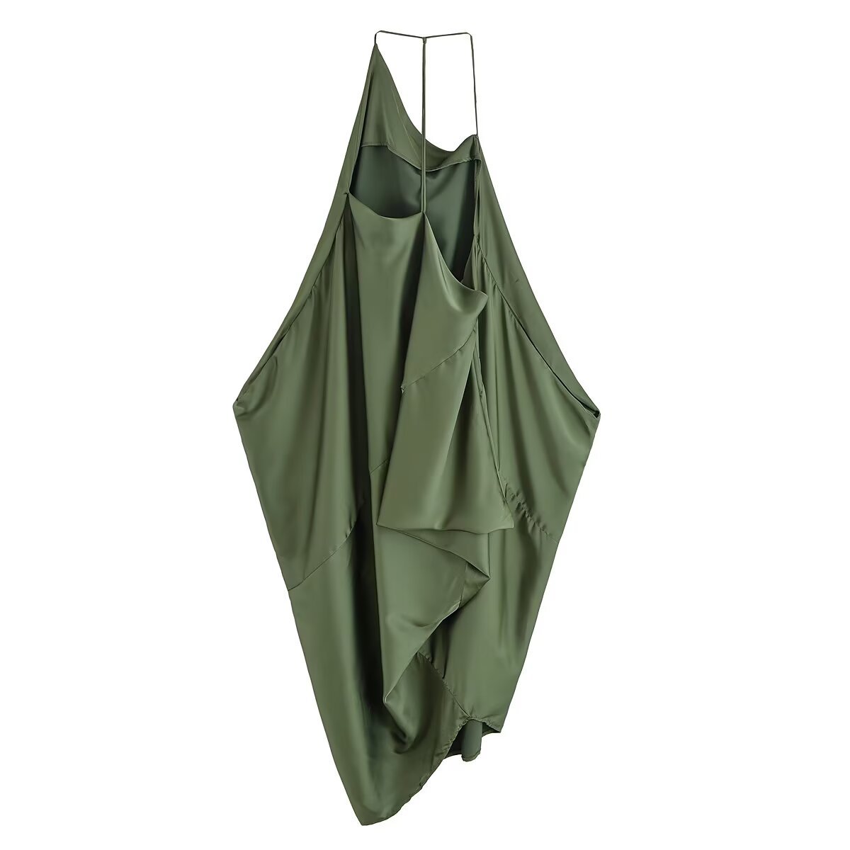 Silk Blend Asymmetrical Dress - Versatile & Modern KUN-00145