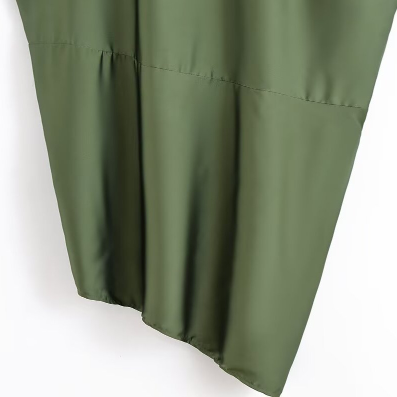 Silk Blend Asymmetrical Dress - Versatile & Modern KUN-00145