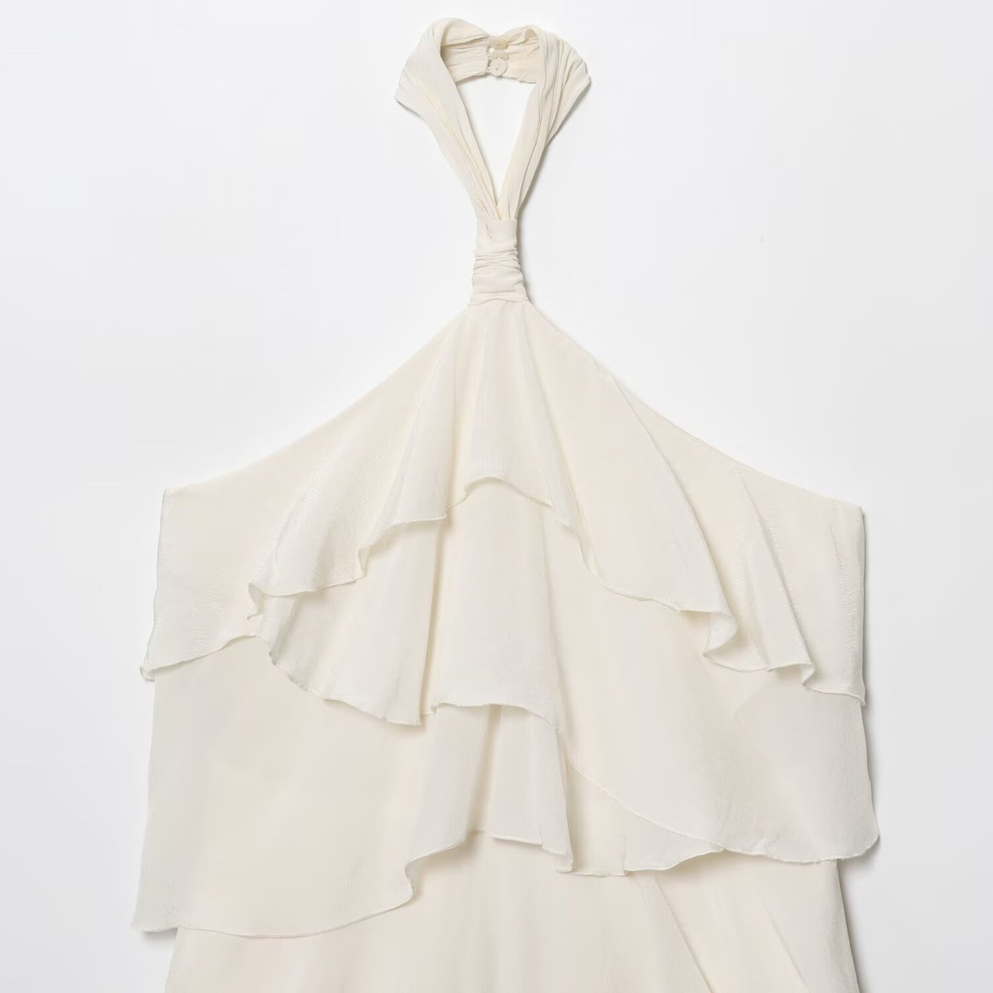 Minivestido ajustado con cuello halter y capas KUN-00065