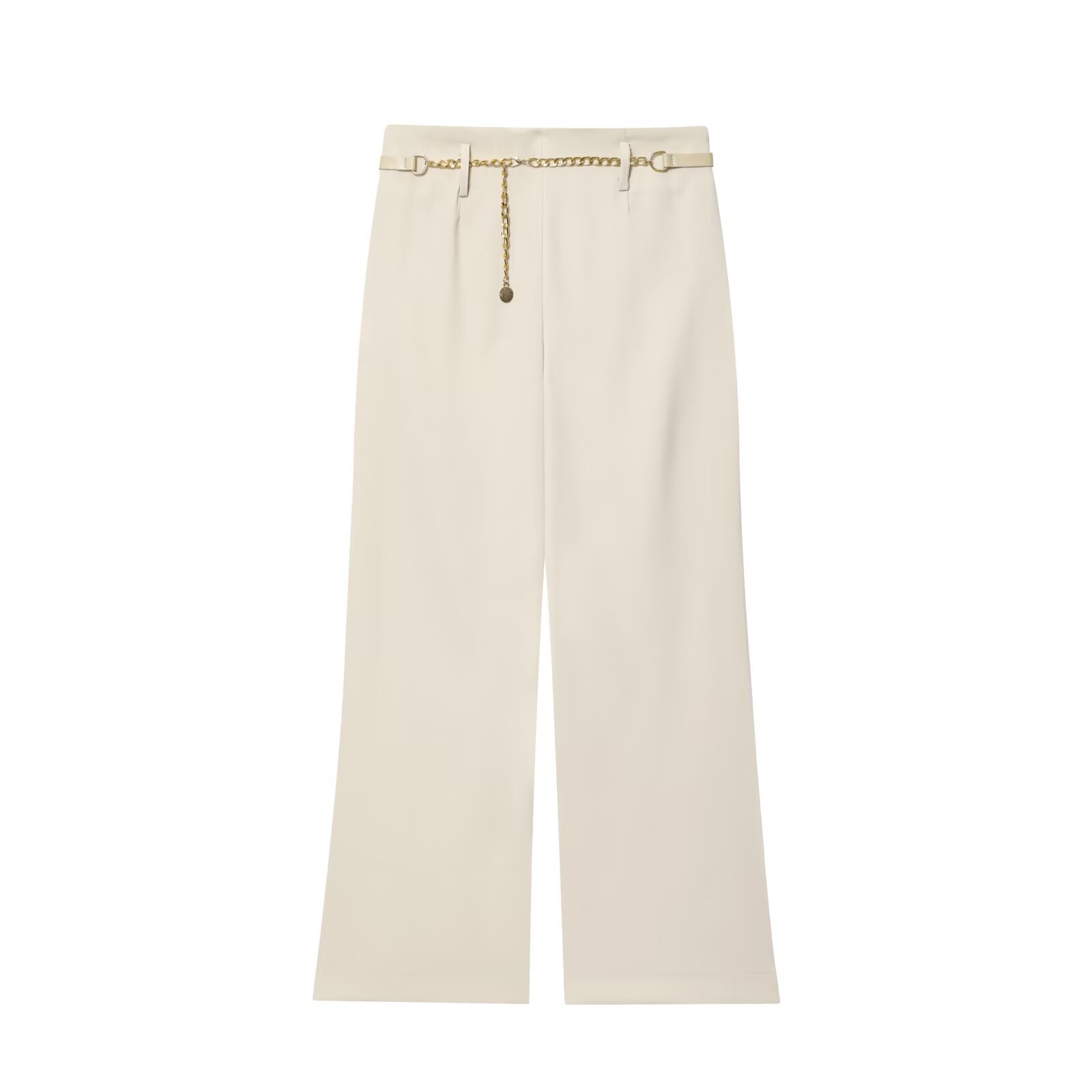 Blazer para mujer, traje corto, chaqueta, pantalones de cintura alta, conjunto con cadena KUN-00066