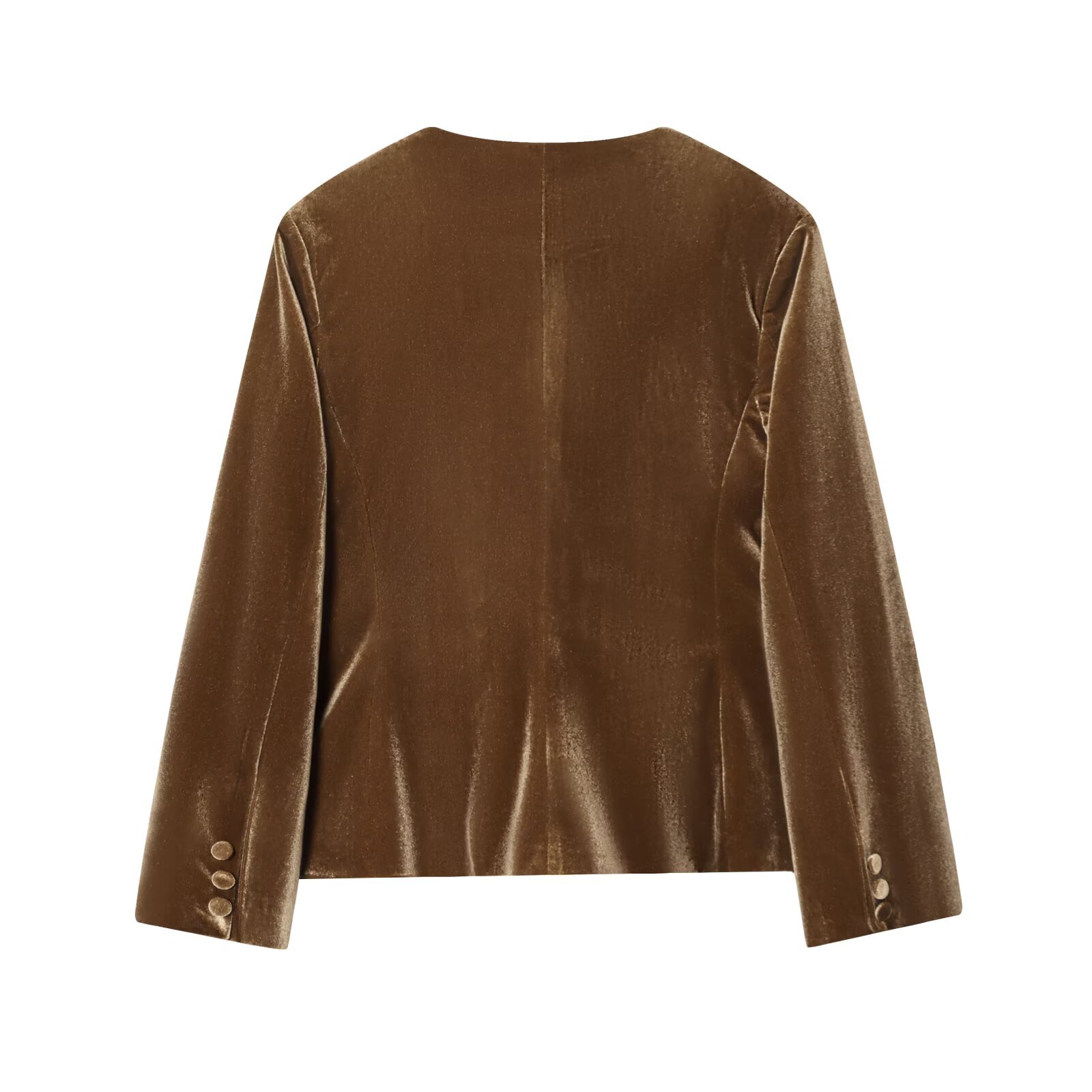 Conjunto de blazer de terciopelo y pantalón acampanado - Estilo europeo KUN-00113