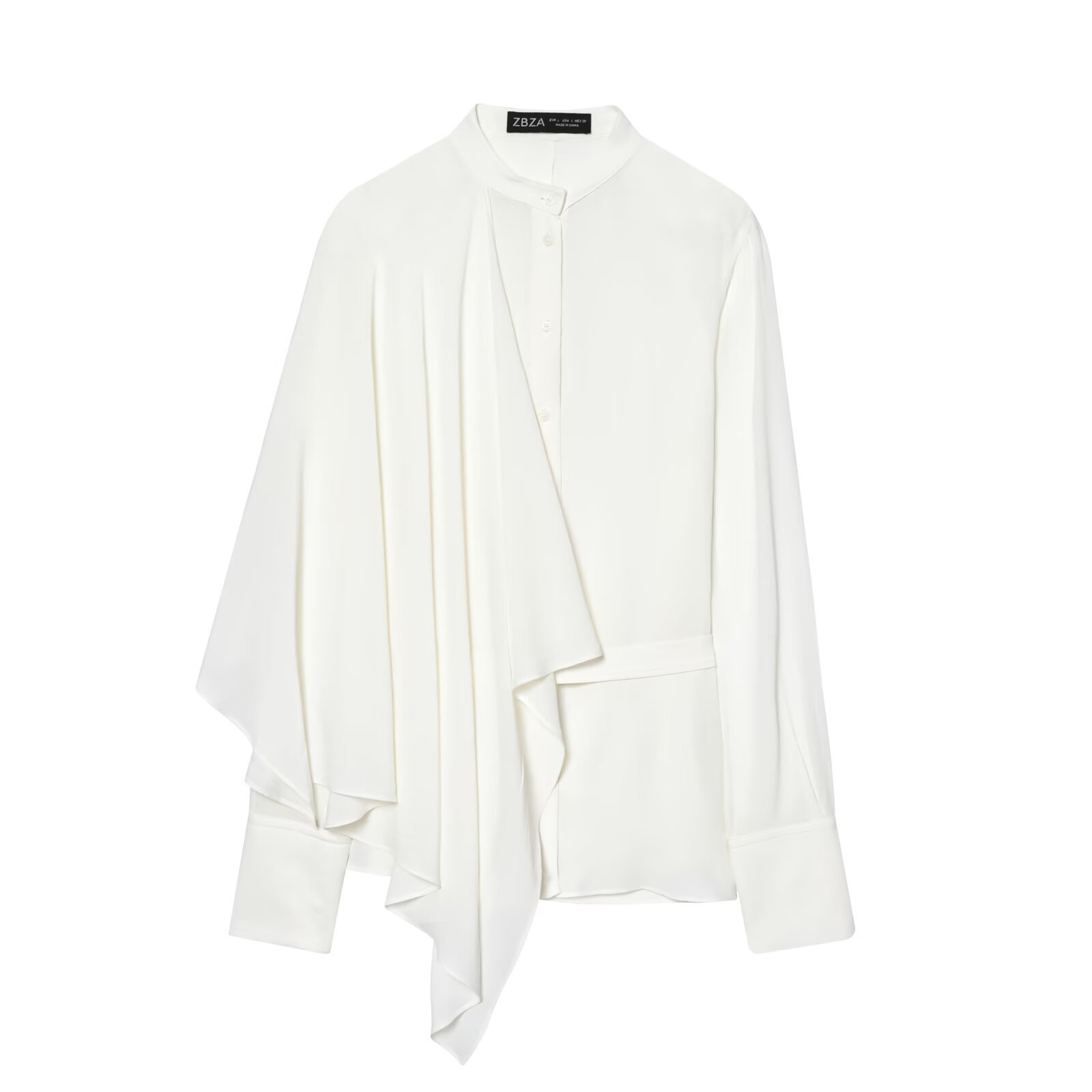 Women's Asymmetric Long Sleeve Blouse - Stylish Modern Top KUN-00086