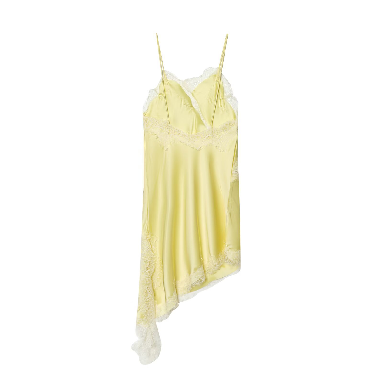 Lace Asymmetrical Hem Cami Dress KUN-00025