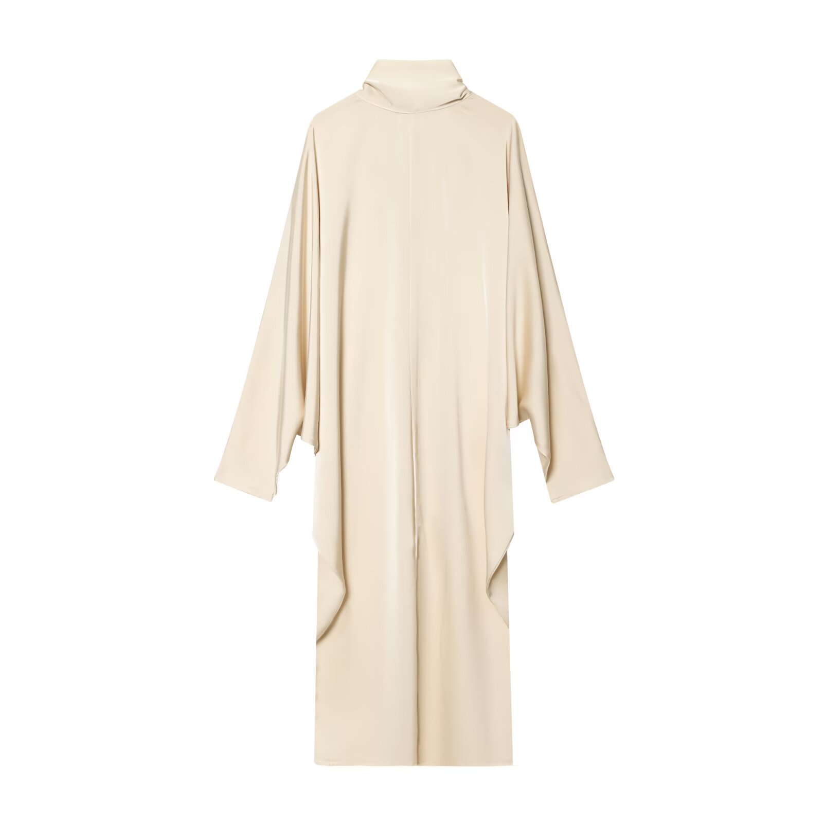 Midikleid in Seidenoptik - Elegantes Taillenband KUN-00115