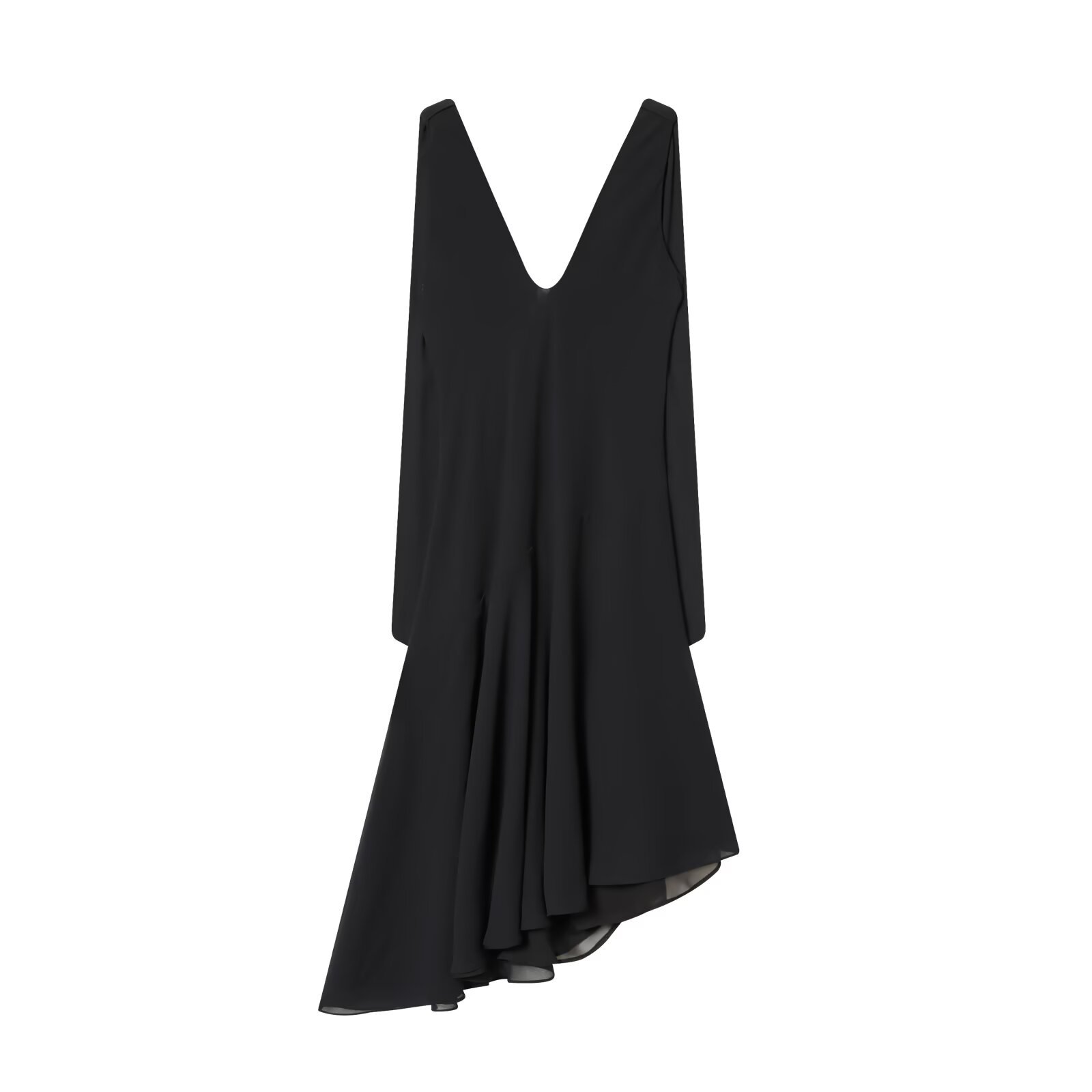 Vestido midi irregular con cuello drapeado para mujer KUN-00007