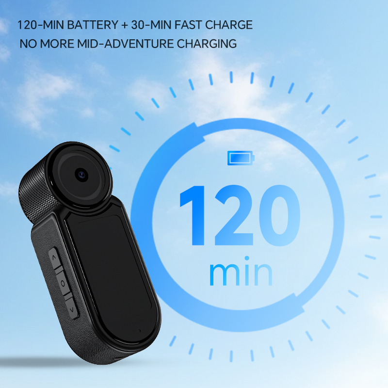 2.7K Wearable Magnetic Action Camera - Portable Vlog Cam