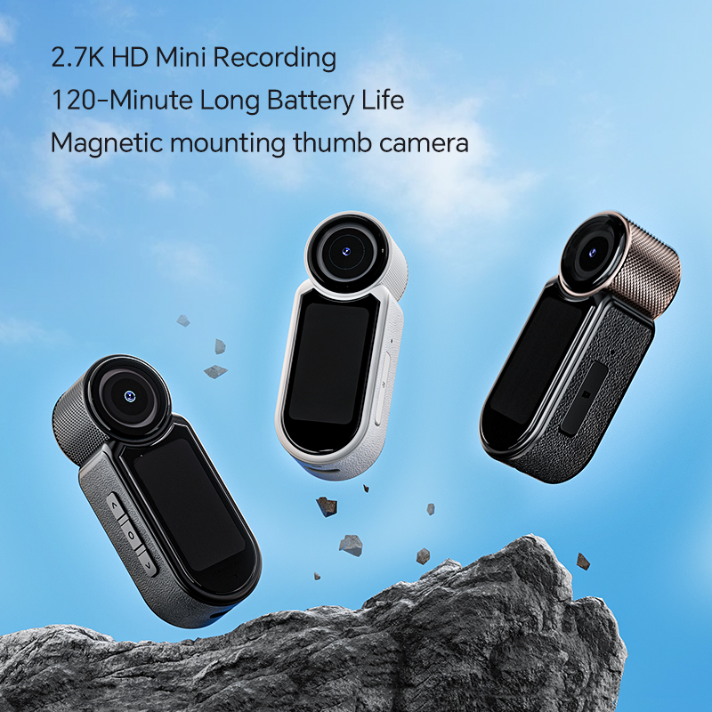 2.7K Wearable Magnetic Action Camera - Portable Vlog Cam