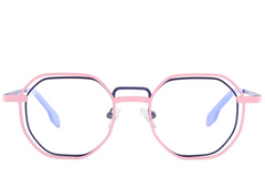 BS2425-1322_Pink_Geometric_Metal_Glasses_front