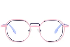 BS2425-1322_Pink_Geometric_Metal_Glasses_front