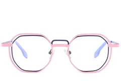 BS2425-1322_Pink_Geometric_Metal_Glasses_front