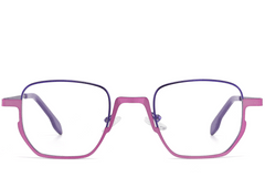 BS2425-1328_Purple_Rectangular_Metal_Glasses_front