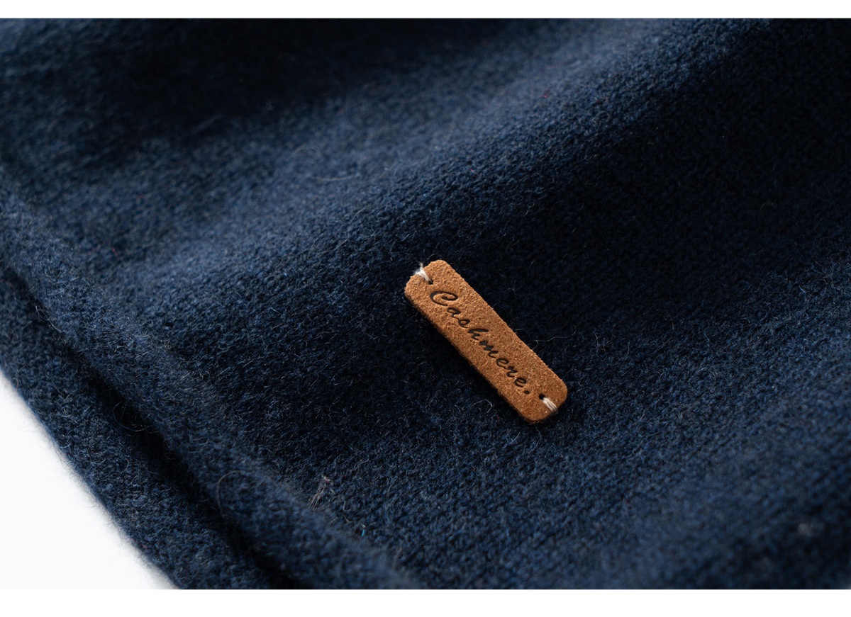 Cashmere Fine Knit Roll-Edge Beanie Hat