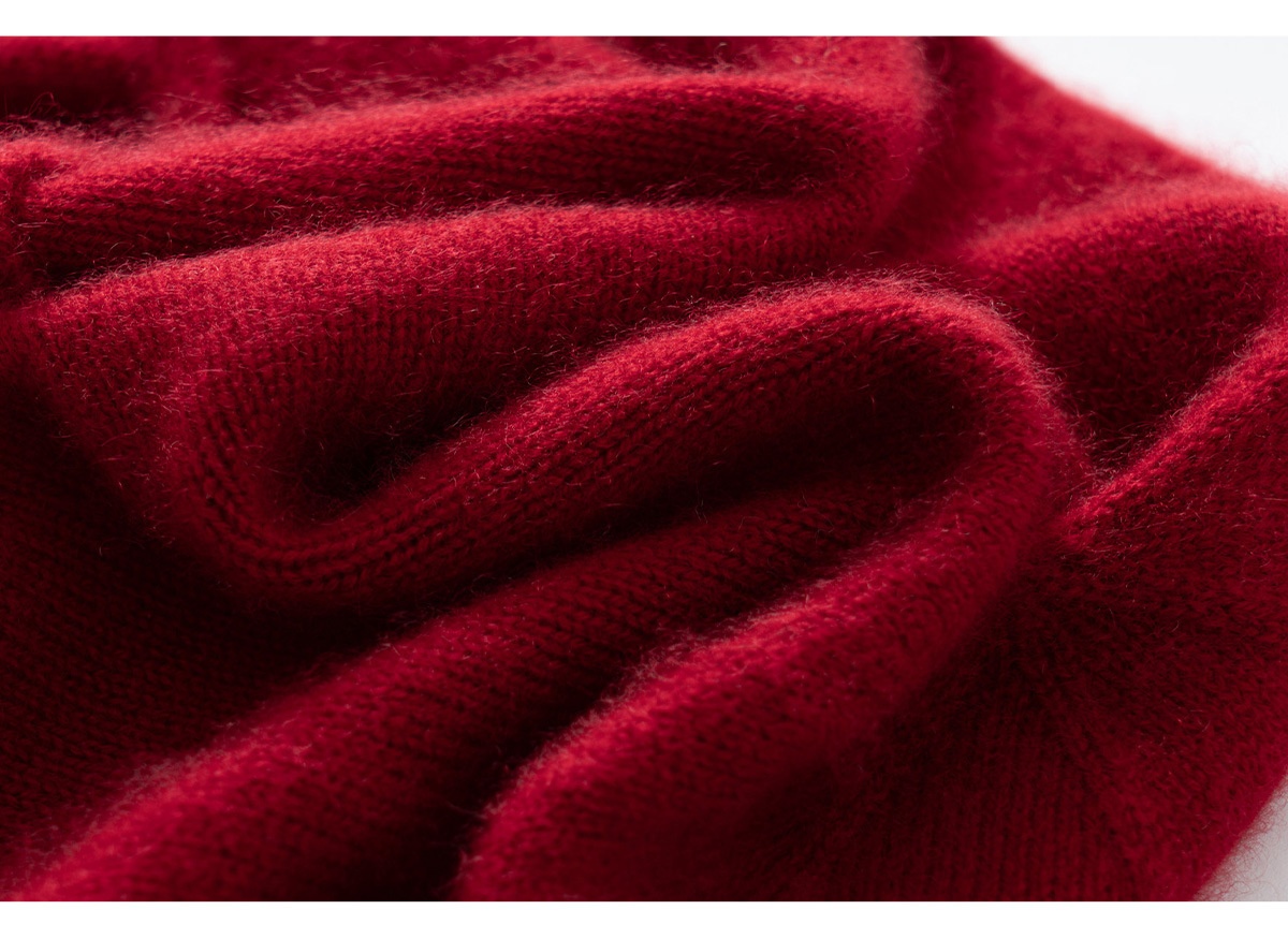 Cashmere Fine Knit Roll-Edge Beanie Hat