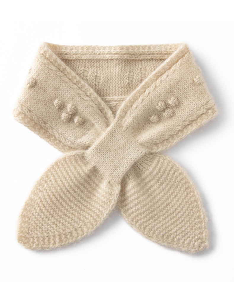 Cashmere Pure Cashmere Knitted Crossover Neck Scarf