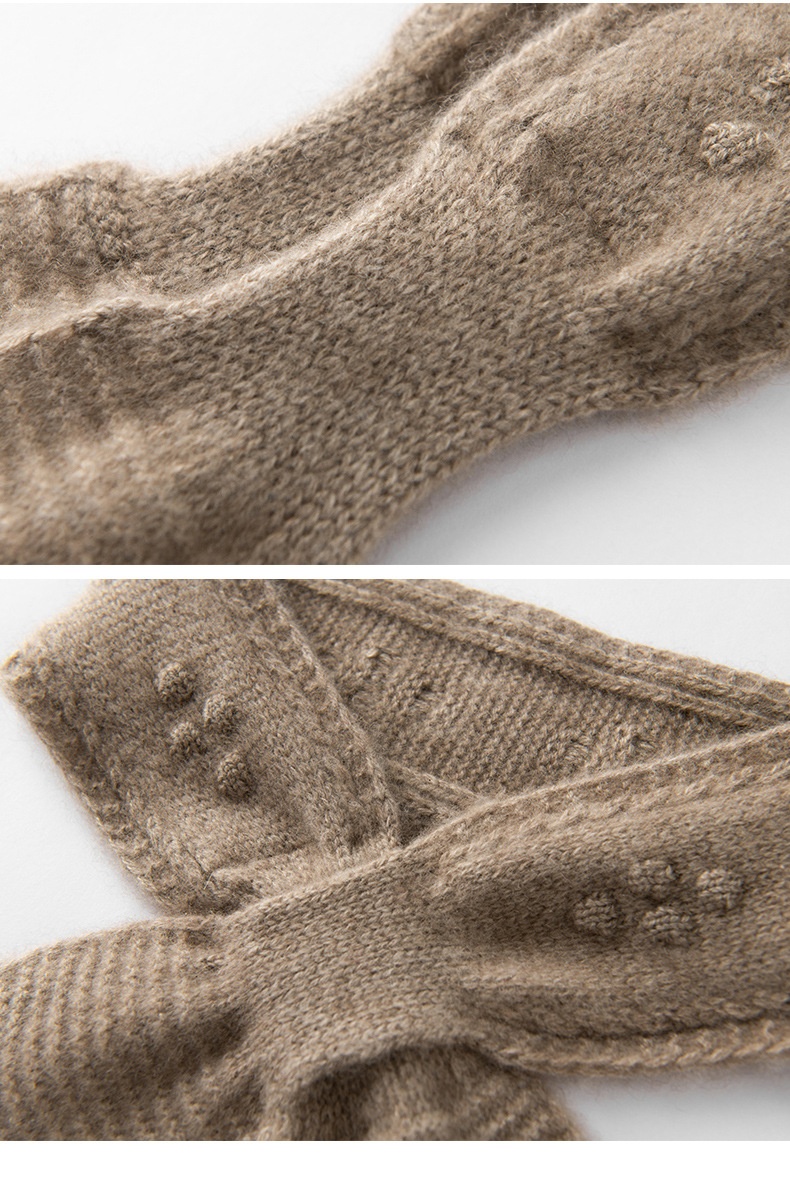 Cashmere Pure Cashmere Knitted Crossover Neck Scarf