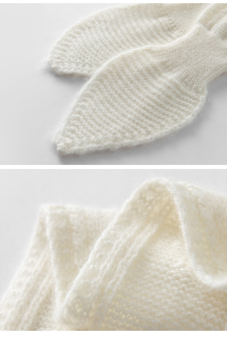 Cashmere Pure Cashmere Knitted Crossover Neck Scarf
