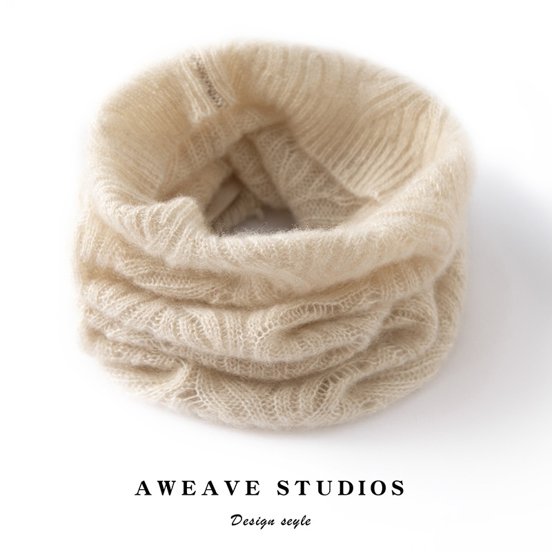 Cashmere Knit Cashmere Neck Warmer Cowl Snood Scarf