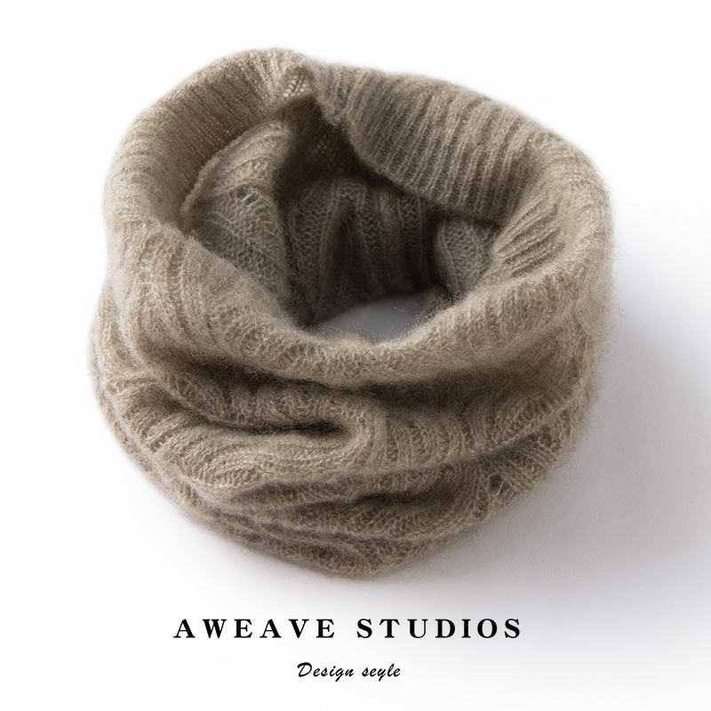 Cashmere Knit Cashmere Neck Warmer Cowl Snood Scarf
