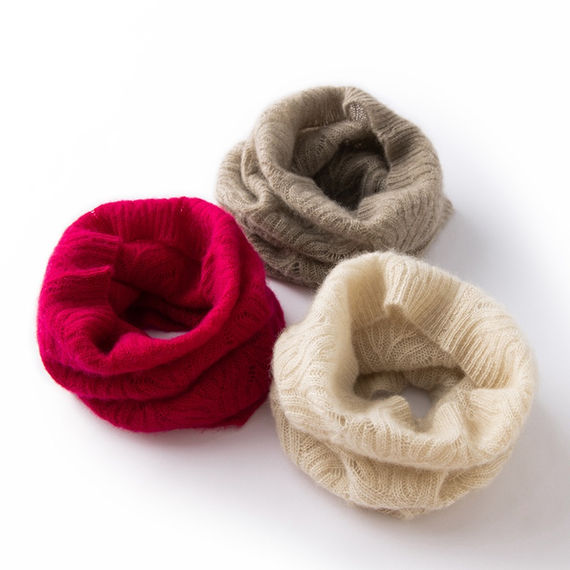 Cashmere Knit Cashmere Neck Warmer Cowl Snood Scarf