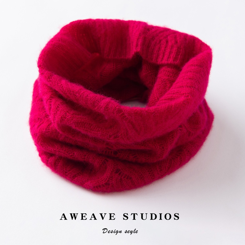 Cashmere Knit Cashmere Neck Warmer Cowl Snood Scarf