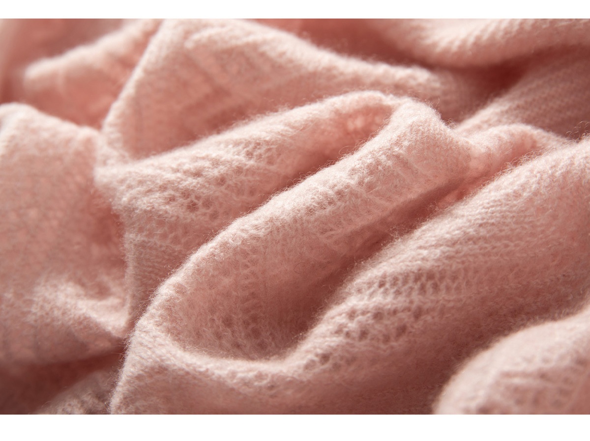 Cashmere Women's Knit Capelet Shrug Cardigan with Tie Closure