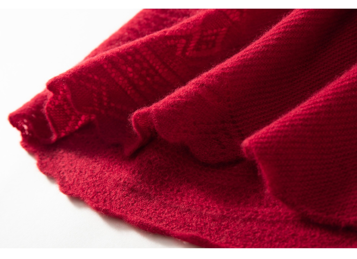 Cashmere Women's Knit Capelet Shrug Cardigan with Tie Closure