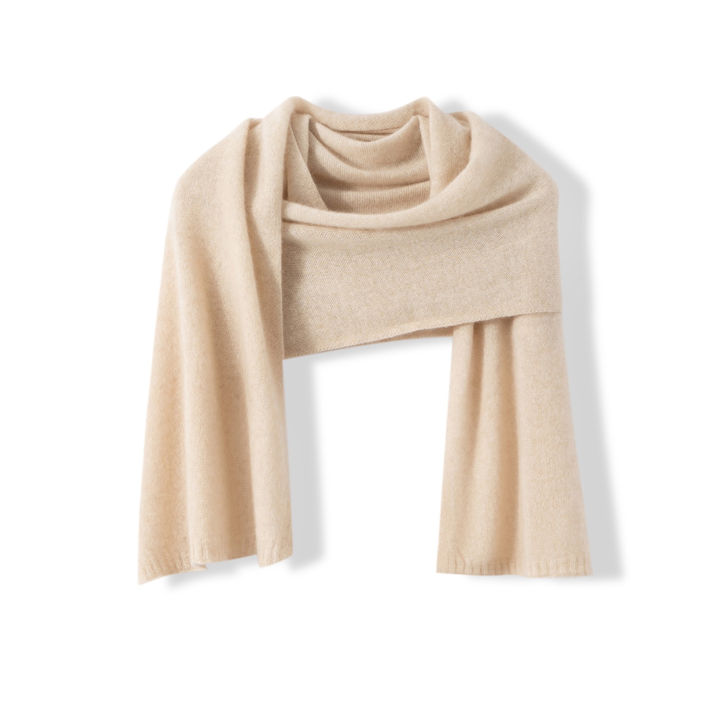 Cashmere Solid Color Knit Shawl Wrap Scarf