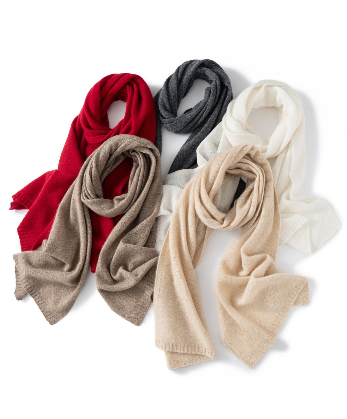 Cashmere Solid Color Knit Shawl Wrap Scarf