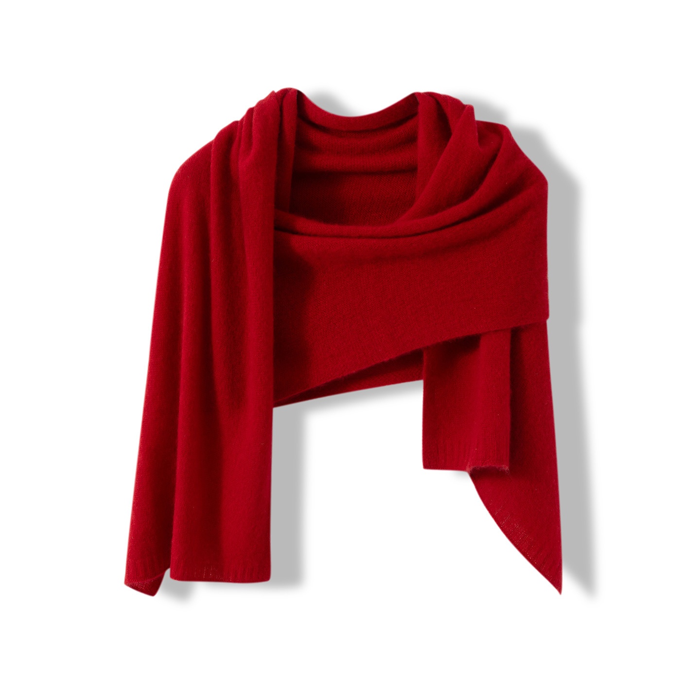 Cashmere Solid Color Knit Shawl Wrap Scarf