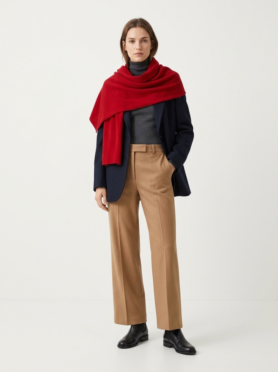 Cashmere Solid Color Knit Shawl Wrap Scarf