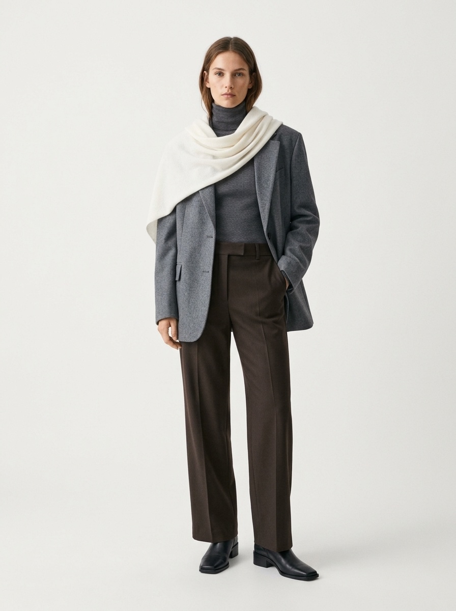 Cashmere Solid Color Knit Shawl Wrap Scarf