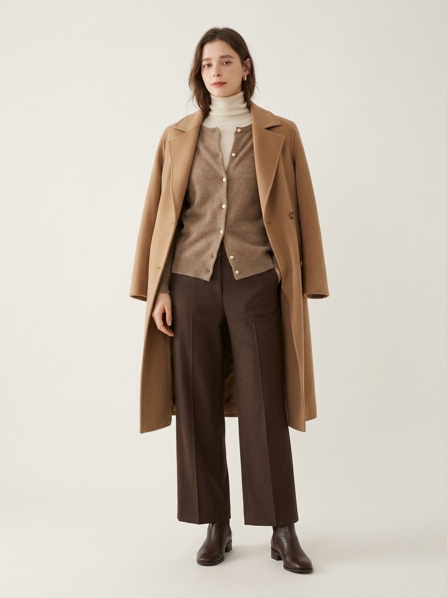 Cashmere Women's Crewneck Button-Down Cashmere Knit Cardigan