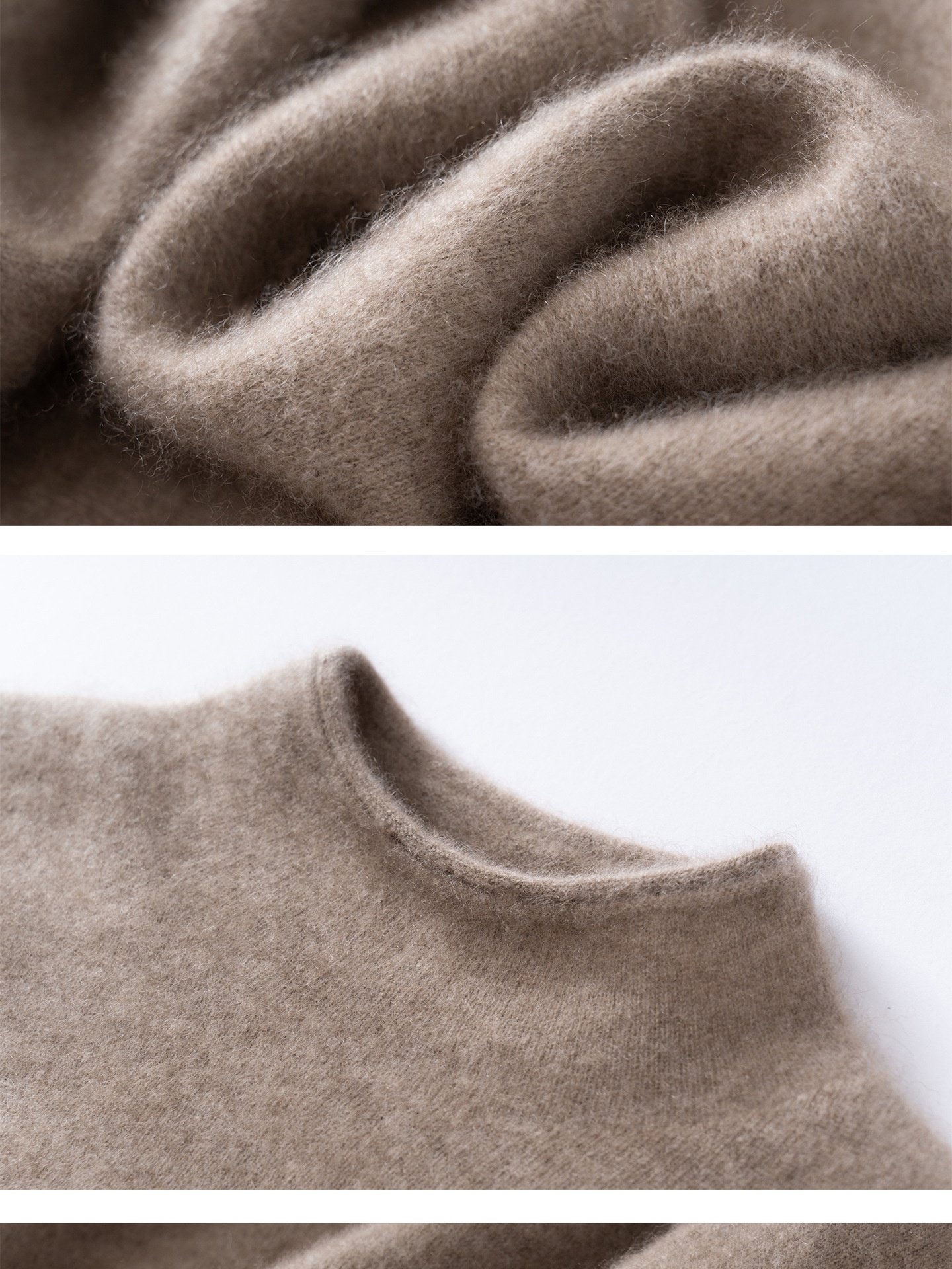 Cashmere Women's Mock Neck Cashmere Knit Long Sleeve Sweater