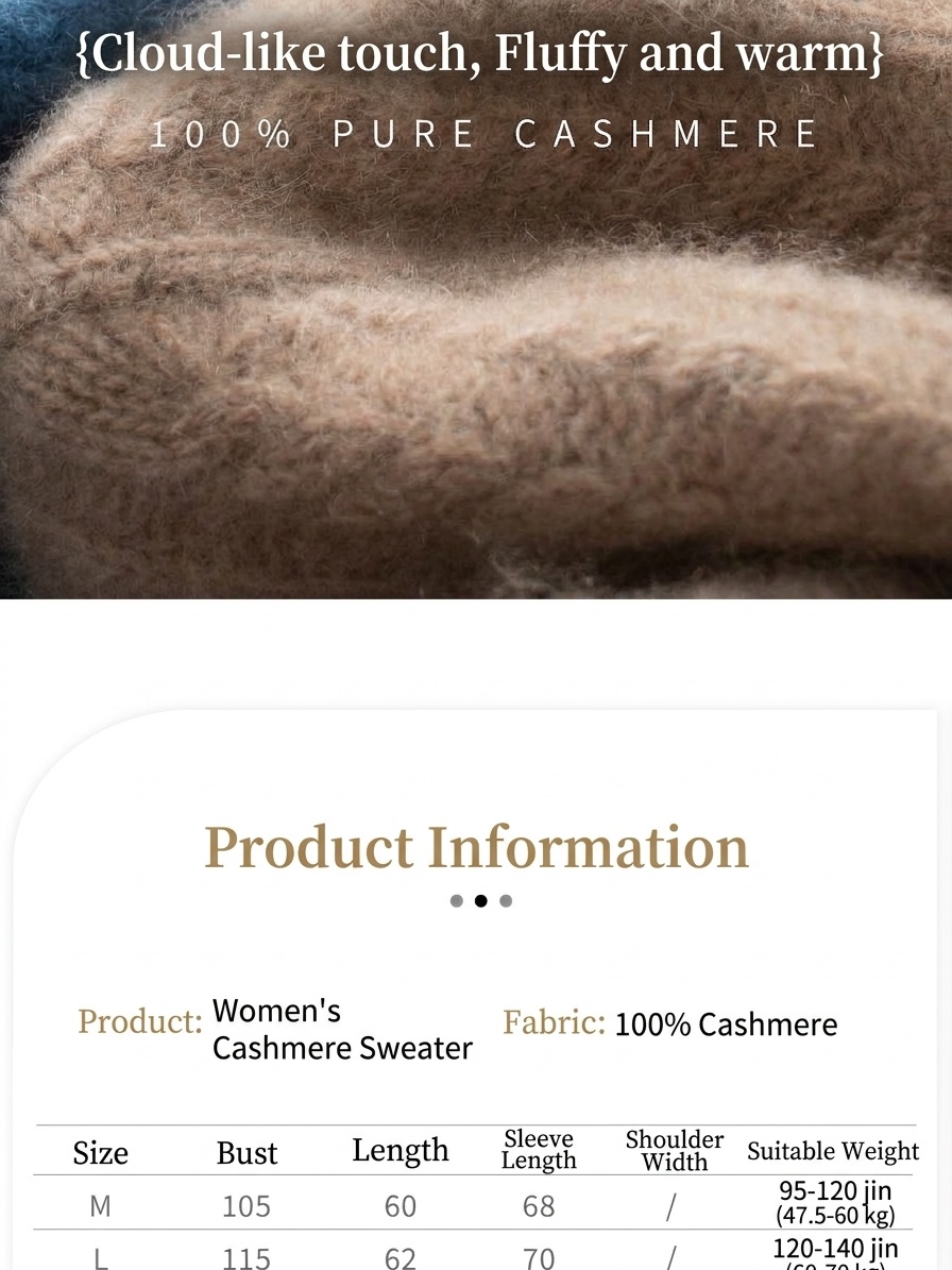 Cashmere Women's Cable Knit V-Neck Cashmere Long Sleeve Sweater