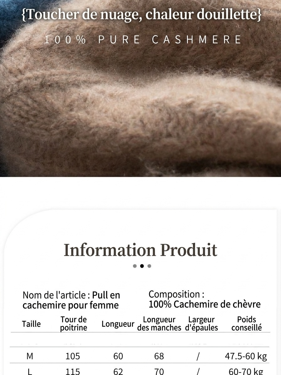 Women's Cable Knit V-Neck Cashmere Long Sleeve Sweater