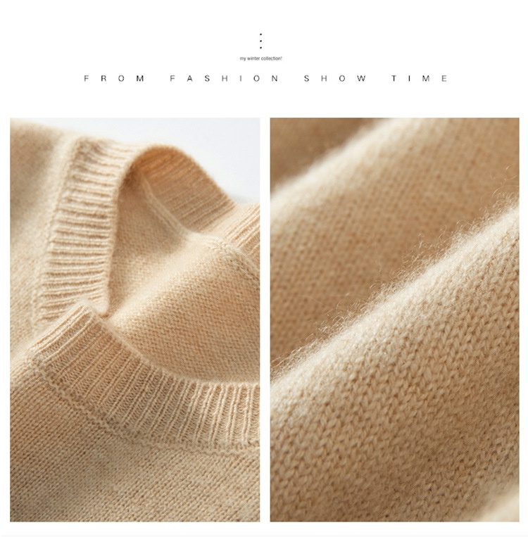 Cashmere Women's Crewneck Cashmere Knit Pullover Sweater