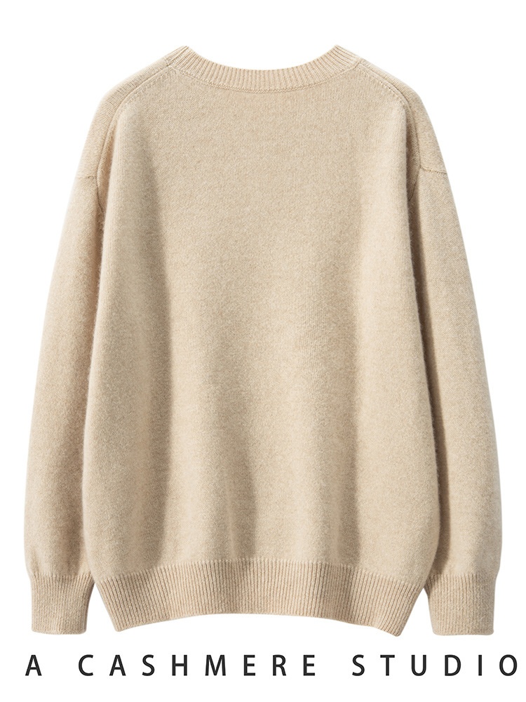 Cashmere Women's Crewneck Cashmere Knit Pullover Sweater