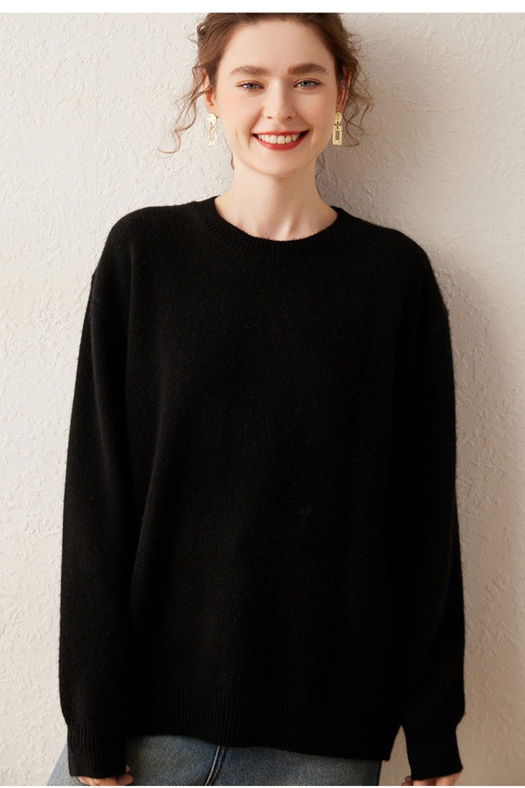 Cashmere Women's Crewneck Cashmere Knit Pullover Sweater