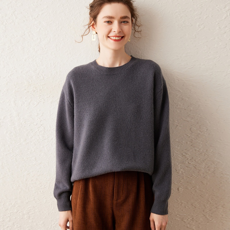 Cashmere Women's Crewneck Cashmere Knit Pullover Sweater