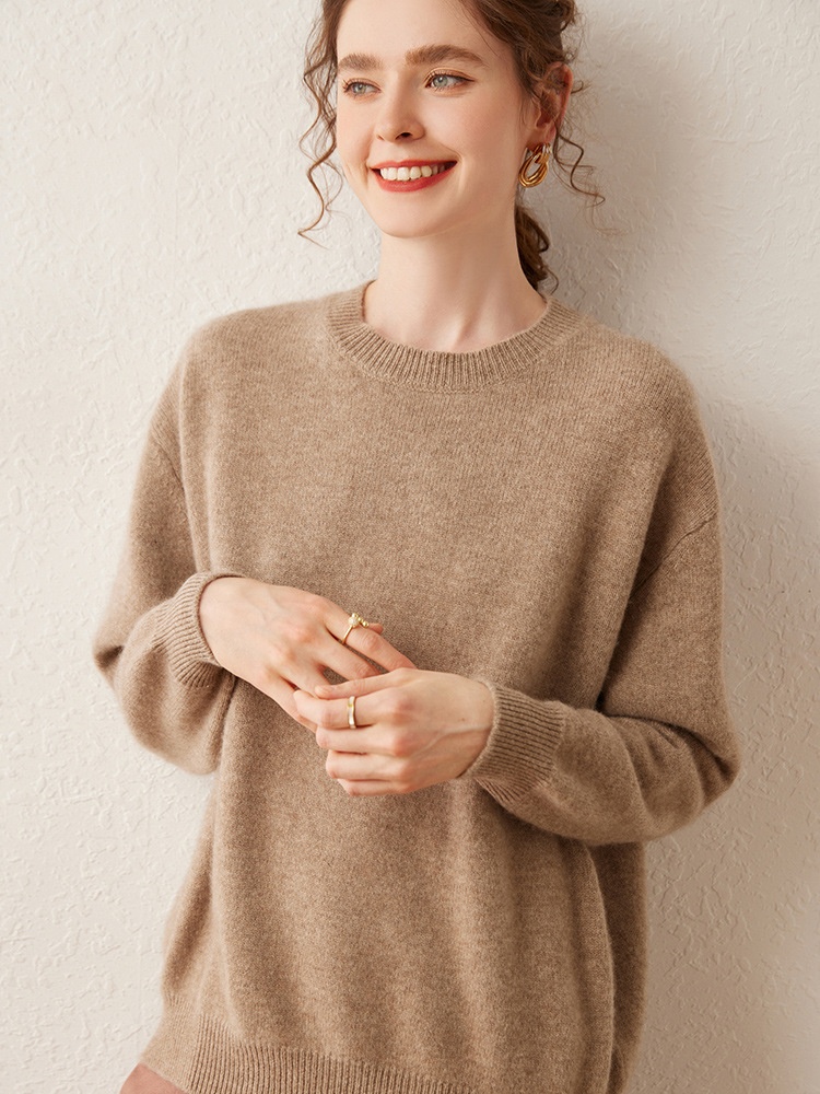 Cashmere Women's Crewneck Cashmere Knit Pullover Sweater