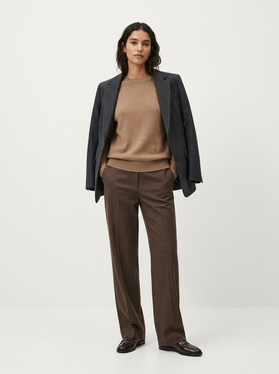 Cashmere Women's Crewneck Cashmere Knit Pullover Sweater