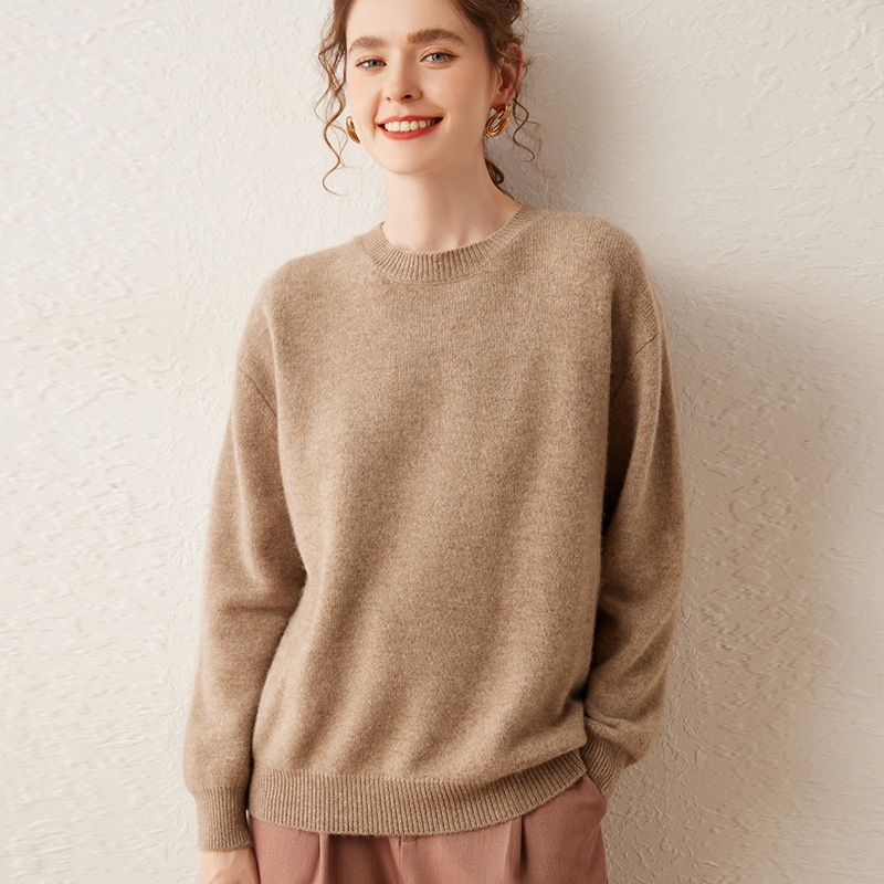 Cashmere Women's Crewneck Cashmere Knit Pullover Sweater